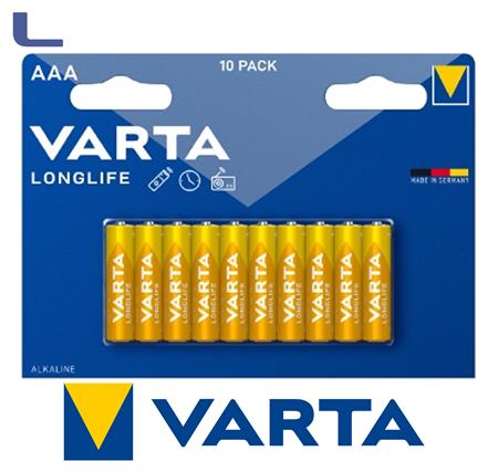 10 batterie ministilo alkaline 1.5v varta long life *431