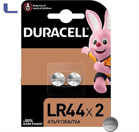 batteria bott alcalina a76 lr44 ag13 duracell blister 2 pz. *572