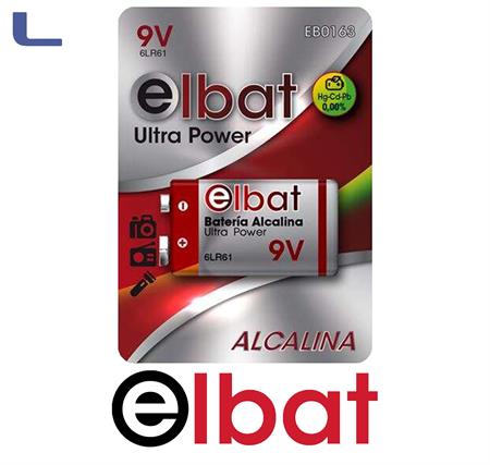   batteria alcalina  9v elbat*572