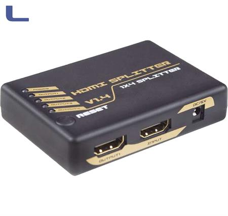  mini splitter  hdmi 1x4 due uscite hdmi v 1.4 dcu *572