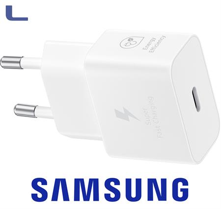 alimentatore usb 25w type c super fast charge samsung white