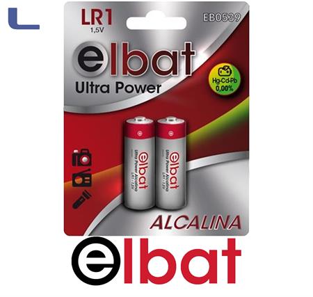 2 batterie alkaline LR1  1.5v elbat *545