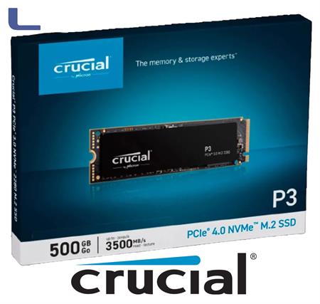 hd ssd crucial NVME M.2 500gb pcie p3 plus 4.0 *739