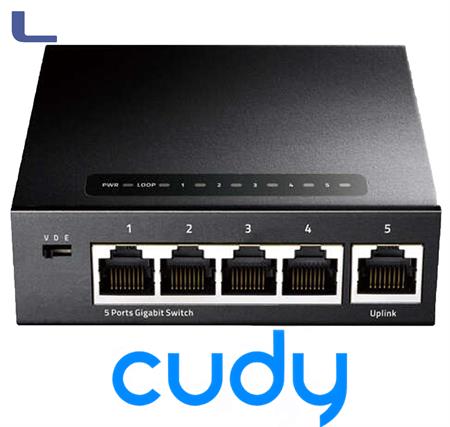 switch 5 porte fast ethernet gigabit cudy*572