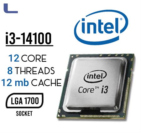 processore intel i3-14100 4.70GHZ/12MB sk1700 (raptor lake)tray