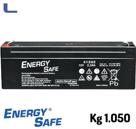 batteria al piombo 12v 2.3ah energy safe faston piccolo *742